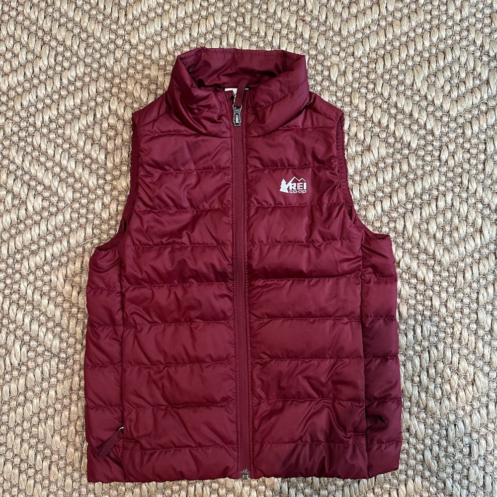 REI Burgundy Puffer Vest, Boys S